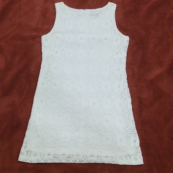 Ronni Nicole White Sheath Dress Sleeveless Scoop Neck - Picture 1 of 7